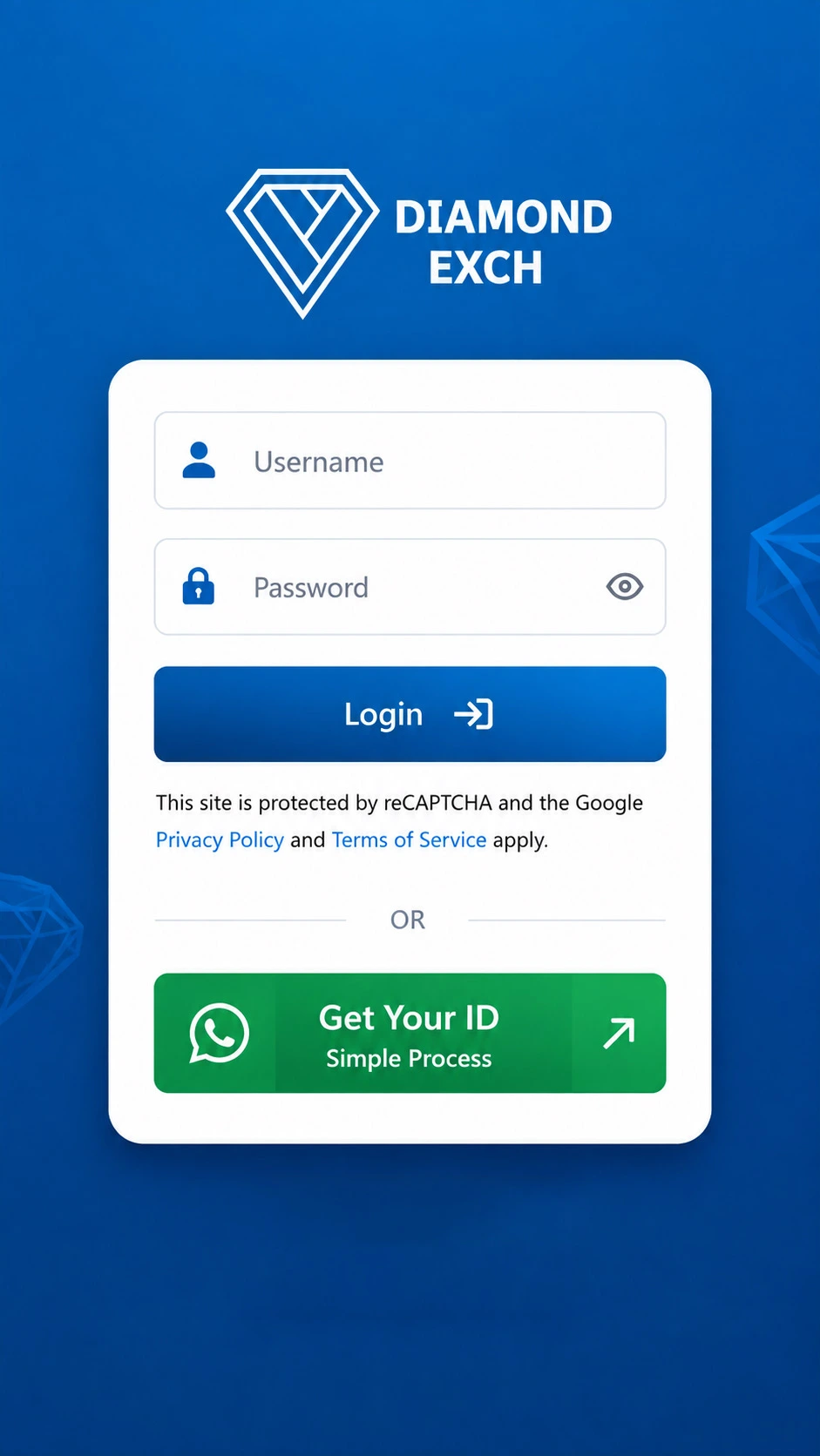 Diamond Exchange Login App