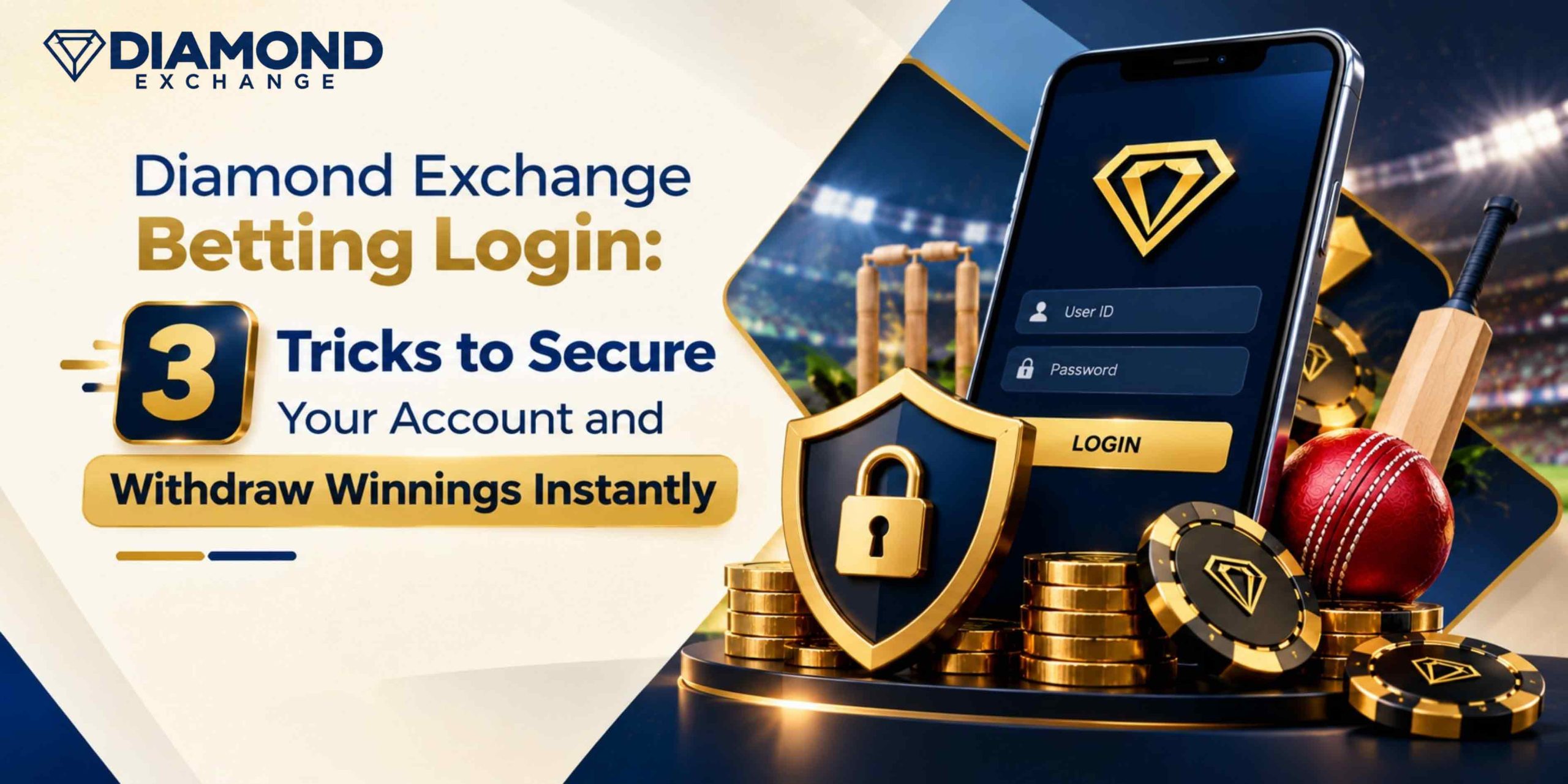 Diamond Exchange Betting Login: 3 Tricks to Secure Your Account and Withdraw Winnings Instantly